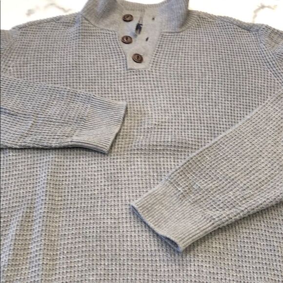 Gap Button Up Mock Neck Knit Sweater Sz. L - Picture 3 of 4